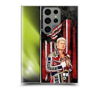 Head Case Designs Officially Licensed WWE American Nightmare Flag Cody Rhodes Hard Back Case Compatible With Samsung Galaxy S24 Ultra 5G