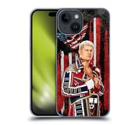 Head Case Designs Officially Licensed WWE American Nightmare Flag Cody Rhodes Hard Back Case Compatible With Apple iPhone 15