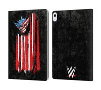 Head Case Designs Officially Licensed WWE American Nightmare Flag Cody Rhodes Leather Wallet Case Compatible With Apple iPad Air 13 2024/2025
