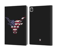 Head Case Designs Officially Licensed WWE American Pride Brahma Bull The Rock Leather Wallet Case Compatible With Apple iPad Pro 13 M4 2024