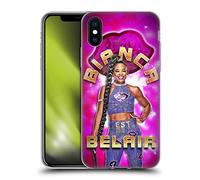 Head Case Designs Officially Licensed WWE Bianca Belair Bianca Belair Graphics Soft Gel Case [Military Grade Protection] Compatible With Apple iPhone X/iPhone XS
