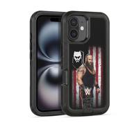 Head Case Designs Officially Licensed WWE Braun Strowman American Flag Superstars Ultra-Armoured Shockproof Case [Military Grade Protection] Compatible With Apple iPhone 16