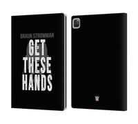 Head Case Designs Officially Licensed WWE Braun Strowman Hands Superstars 6 Leather Wallet Case Compatible With Apple iPad Pro 13 M4 2024