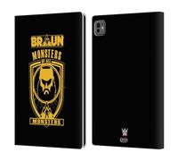 Head Case Designs Officially Licensed WWE Braun Strowman Monster 2 Superstars 6 Leather Wallet Case Compatible With Apple iPad Pro 11 M4 2024