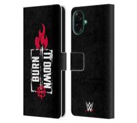 Head Case Designs Officially Licensed WWE Burn It Down Seth Rollins Leather Wallet Case Compatible With Samsung Galaxy A07