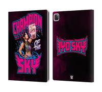 Head Case Designs Officially Licensed WWE Champion Of The Sky Iyo Sky Leather Wallet Case Compatible With Apple iPad Pro 12.9 2020/2021/2022