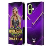 Head Case Designs Officially Licensed WWE Charlotte Flair Wrestlemania 34 Superstars Leather Wallet Case Compatible With Apple iPhone 17
