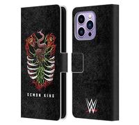 Head Case Designs Officially Licensed WWE Demon King Finn Balor Leather Wallet Case Compatible With Apple iPhone 14 Pro Max