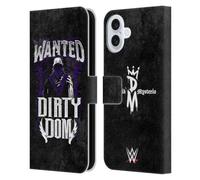 Head Case Designs Officially Licensed WWE Dirty Dom Dominik Mysterio Leather Wallet Case Compatible With Apple iPhone 16 Plus