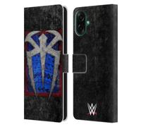 Head Case Designs Officially Licensed WWE Distressed Logo Roman Reigns Leather Wallet Case Compatible With Samsung Galaxy A07