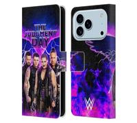 Head Case Designs Officially Licensed WWE Finn, Damian, Rhea, Dominik The Judgment Day Leather Wallet Case Compatible With Apple iPhone 17 Pro