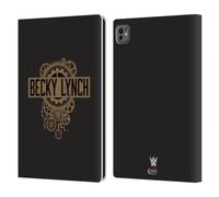 Head Case Designs Officially Licensed WWE Gears Logo Becky Lynch Leather Wallet Case Compatible With Apple iPad Pro 11 M4/M5 2024/2025