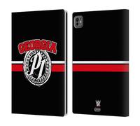 Head Case Designs Officially Licensed WWE Georgia P1 Aj Styles Leather Wallet Case Compatible With Apple iPad Pro 11 M4 2024