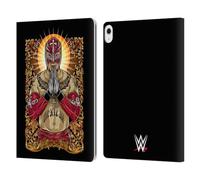 Head Case Designs Officially Licensed WWE Glow Rey Mysterio Leather Wallet Case Compatible With Apple iPad Air 13 2024/2025