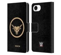 Head Case Designs Officially Licensed WWE Golden Brahma Bull The Rock Leather Wallet Case Compatible With Apple iPhone 16e
