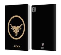 Head Case Designs Officially Licensed WWE Golden Brahma Bull The Rock Leather Wallet Case Compatible With Apple iPad Pro 11 M4 2024