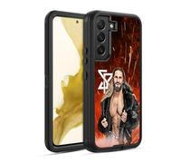 Head Case Designs Officially Licensed WWE Graphic Portrait Seth Rollins Ultra-Armoured Shockproof Case [Military Grade Protection] Compatible With Samsung Galaxy S22 5G