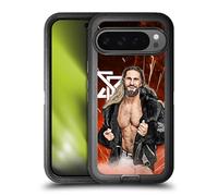 Head Case Designs Officially Licensed WWE Graphic Portrait Seth Rollins Ultra-Armoured Shockproof Case [Military Grade Protection] Compatible With Google Pixel 9 Pro XL
