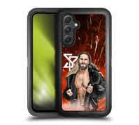 Head Case Designs Officially Licensed WWE Graphic Portrait Seth Rollins Ultra-Armoured Shockproof Case [Military Grade Protection] Compatible With Samsung Galaxy A54 5G