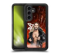 Head Case Designs Officially Licensed WWE Graphic Portrait Seth Rollins Ultra-Armoured Shockproof Case [Military Grade Protection] Compatible With Samsung Galaxy S24+ 5G