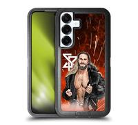 Head Case Designs Officially Licensed WWE Graphic Portrait Seth Rollins Ultra-Armoured Shockproof Case [Military Grade Protection] Compatible With Samsung Galaxy S25+