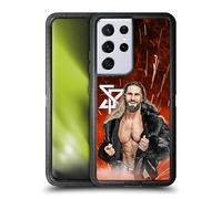 Head Case Designs Officially Licensed WWE Graphic Portrait Seth Rollins Ultra-Armoured Shockproof Case [Military Grade Protection] Compatible With Samsung Galaxy S21 Ultra 5G