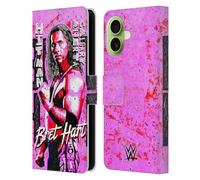 Head Case Designs Officially Licensed WWE Graphics Bret Hart Leather Wallet Case Compatible With Apple iPhone 17