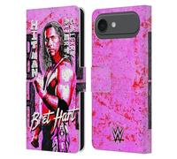Head Case Designs Officially Licensed WWE Graphics Bret Hart Leather Wallet Case Compatible With Apple iPhone 17 Air