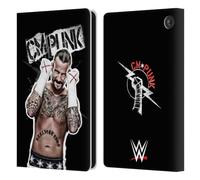 Head Case Designs Officially Licensed WWE Graphics CM Punk Leather Wallet Case Compatible With Amazon Fire 7 2022