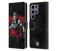 Head Case Designs Officially Licensed WWE Graphics Hulk Hogan Leather Wallet Case Compatible with Samsung Galaxy S25 Ultra
