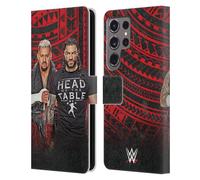 Head Case Designs Officially Licensed WWE Group The Bloodline Leather Wallet Case Compatible With Samsung Galaxy S24 Ultra 5G