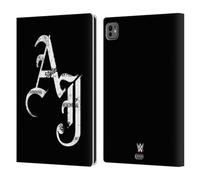 Head Case Designs Officially Licensed WWE Grunge Initials Aj Styles Leather Wallet Case Compatible With Apple iPad Pro 11 M4/M5 2024/2025