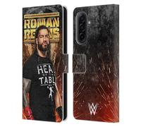 Head Case Designs Officially Licensed WWE Grunge Roman Reigns Leather Wallet Case Compatible With Samsung Galaxy A17 4G / 5G
