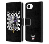 Head Case Designs Officially Licensed WWE Hail To The Queen Charlotte Flair Leather Wallet Case Compatible With Apple iPhone 16e