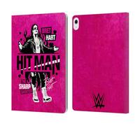 Head Case Designs Officially Licensed WWE Hitman Bret Hart Leather Wallet Case Compatible With Apple iPad Air 13 2024/2025