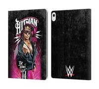 Head Case Designs Officially Licensed WWE Hitman Graphics Bret Hart Leather Wallet Case Compatible With Apple iPad Air 13 2024/2025