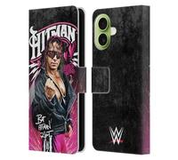 Head Case Designs Officially Licensed WWE Hitman Graphics Bret Hart Leather Wallet Case Compatible With Apple iPhone 17