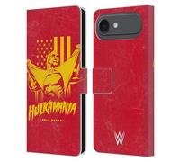 Head Case Designs Officially Licensed WWE Hulkmania Hulk Hogan Leather Wallet Case Compatible With Apple iPhone 17 Air