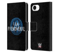 Head Case Designs Officially Licensed WWE I Am Phenomenal Aj Styles Leather Wallet Case Compatible With Apple iPhone 16e