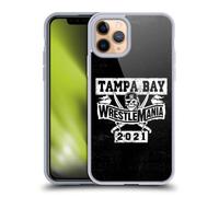 Head Case Designs Officially Licensed WWE Icon Black And White Wrestlemania 37 Logos Gel Case [Military Grade Protection] Compatible with Apple iPhone 11 Pro and Compatible with MagSafe