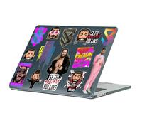 Head Case Designs Officially Licensed WWE Icons Seth Rollins Black Glitter Hard Crystal Armour Laptop Case compatible with MacBook Air 13.6" M2 A2681/M3 A3113/M4 A3240 2022/2024/2025