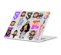 Head Case Designs Officially Licensed WWE Icons Seth Rollins Clear Hard Crystal Armour Laptop Case Compatible with MacBook Air 13.6" M2 A2681/M3 A3113/M4 A3240 2022/2024/2025