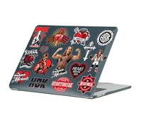 Head Case Designs Officially Licensed WWE Icons Shawn Michaels Black Glitter Hard Crystal Armour Laptop Case compatible with MacBook Air 13.6" M2 A2681/M3 A3113/M4 A3240 2022/2024/2025
