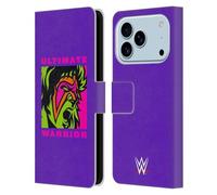 Head Case Designs Officially Licensed WWE Illustrated The Ultimate Warrior Leather Wallet Case Compatible With Apple iPhone 17 Pro