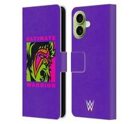 Head Case Designs Officially Licensed WWE Illustrated The Ultimate Warrior Leather Wallet Case Compatible With Apple iPhone 17