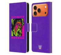 Head Case Designs Officially Licensed WWE Illustrated The Ultimate Warrior Leather Wallet Case Compatible With Apple iPhone 17 Pro Max