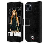 Head Case Designs Officially Licensed WWE Image 3 Becky Lynch The Man Leather Wallet Case Compatible With Apple iPhone 15 Plus