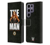 Head Case Designs Officially Licensed WWE Image Becky Lynch The Man Leather Wallet Case Compatible with Samsung Galaxy S25 Ultra