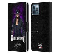 Head Case Designs Officially Licensed WWE Image Undertaker Leather Wallet Case Compatible With Apple iPhone 12 / iPhone 12 Pro