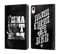 Head Case Designs Officially Licensed WWE I'mma Get 'Em Jey Uso Leather Wallet Case Compatible With Apple iPad mini (2021/2024)